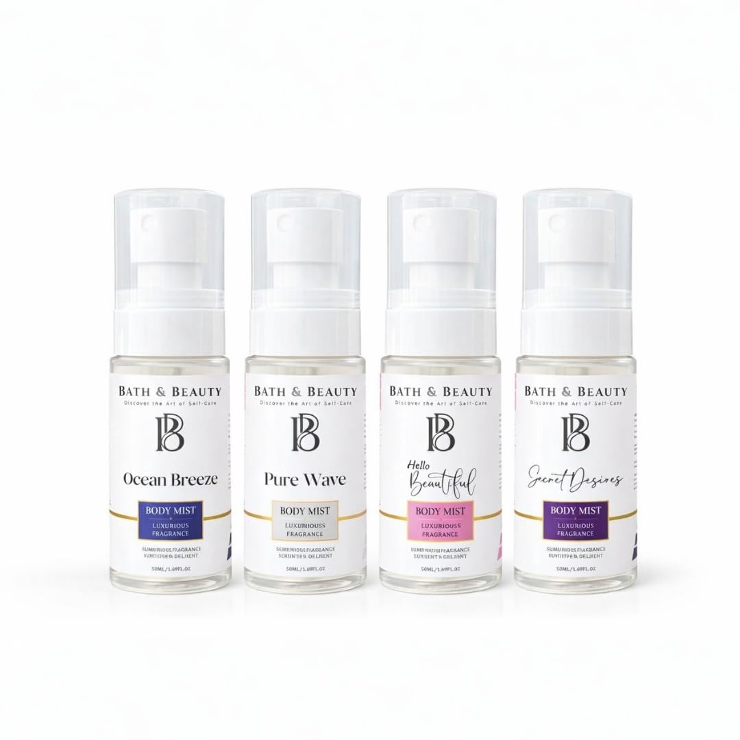 Bath & Beauty Body Mist Discovery Set | For Women & Men | 4 Fragrance Travel Size Pack | Long-lasting Daily Wear Body Spray-image-31