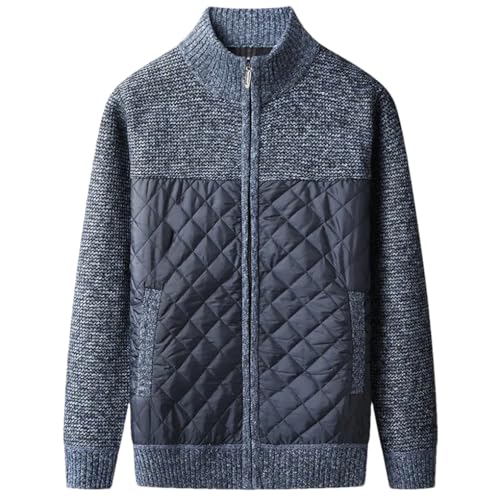 Hdhdeueh Men Casual Loose Knit Sweaters Autumn Winter V Neck Slim Fit Keep Warm Solid Cardigan Sweater