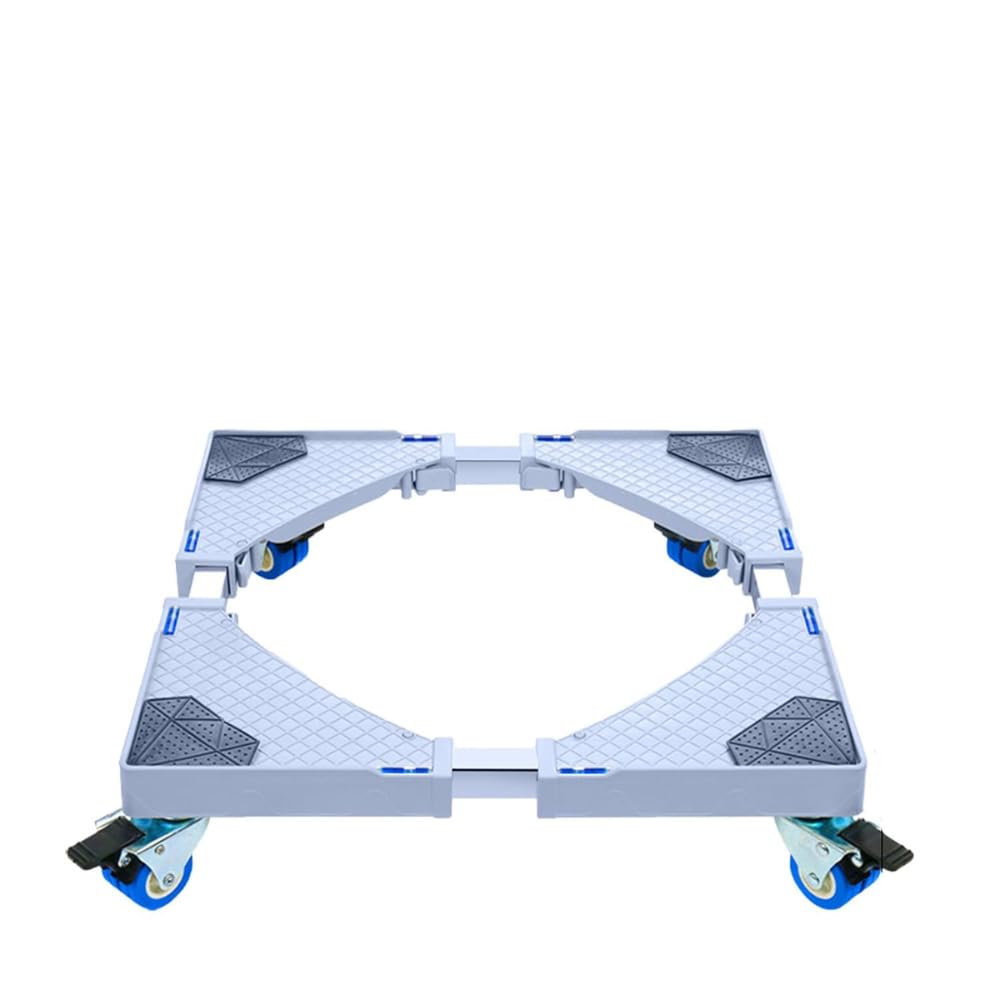 Premium Heavy Duty Adjustable Top Load Washing Machine/Refrigerator/Fridge/Dishwasher/Air Cooler Trolley/Stand With Wheels : Colour - Bluish Grey