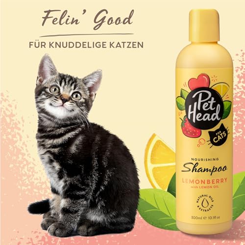 Pet Head Felin' Good Cat Shampoo | Fruity Scent | Shampoo for Smelly Cats | Nourishing & Deodorizing | Vegan | Lick-Safe | Gentle Formula for Kittens | Made in USA | 10.1 fl. oz. - Image 4