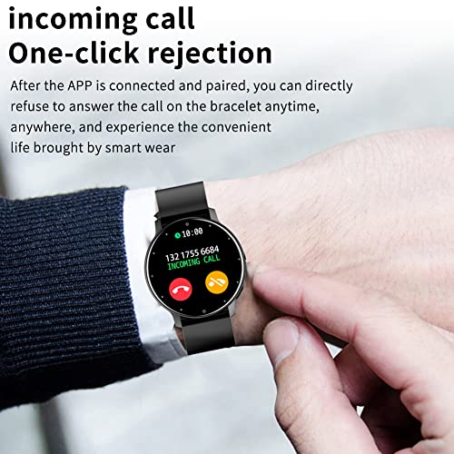 Image of Smart Watch for Samsung Galaxy S24 Ultra - Fitness Tracker Watches for Men Women, IP67 Waterproof HD Touch Screen Smartwatch for Android /iOS Phones, 24 Sports, Activity Tracker - Black