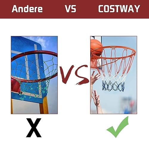 FANTASK Unisex – Canestro da basket adulto rosso Ø 45 cm