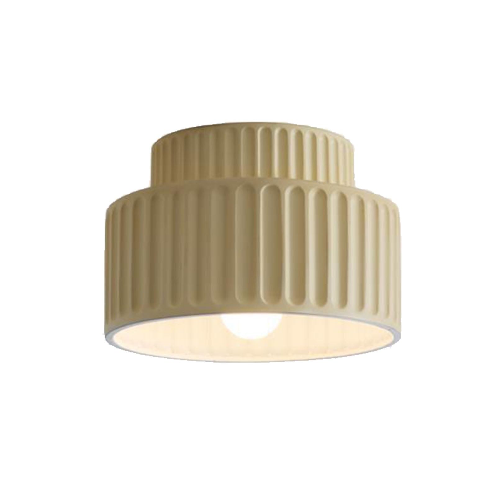 KXEcoLife LED Ceiling Light Fixture, Flush Mount Chandelier, Style Resin Wabi-sabi Cloakroom Lamp for Entryway Hallway Studio Restaurant Hotel Porch Living Room Balcony (Cr
