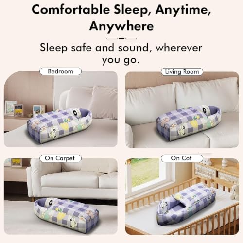 Image of StarAndDaisy Baby Mosquito Net with Mattress and Sleeping Bag, Foldable Mosquito Net Bed with Breathable Mesh, Portable Baby Bedding Set for Newborn