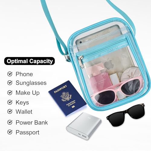 Image of USPECLARE Clear Bag for Stadium Events Clear Messenger Bag for Men and Women