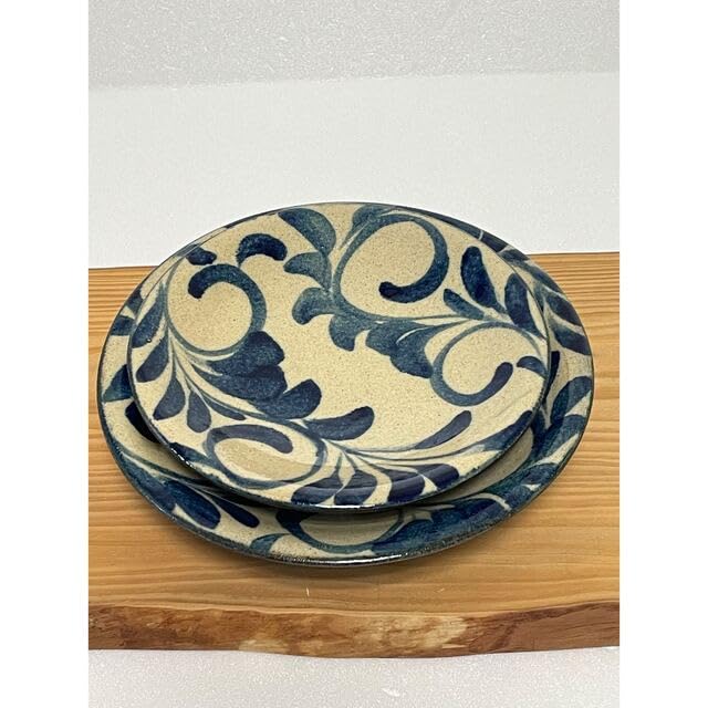 Amazon.co.jp: 沖縄 やちむん 5寸皿 6寸皿 セット 北窯 コバルト