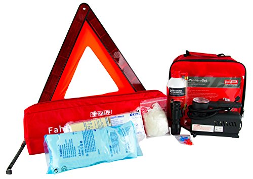 Preisvergleich Produktbild Kalff Fahrzeug-Sicherheitsset Warndreieck + Verbandkasten & Reifenpannenset