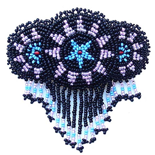Handmade Beaded Hair Barrette,Clip,Native American Style Seed