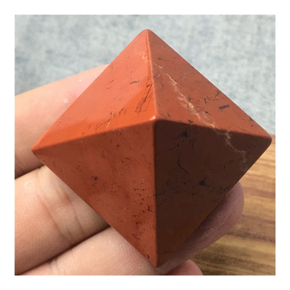 Balance Diaspro Rosso Naturale Piramide di Cristallo Clear Diaspro Rosso Naturale Piramide di Cristallo Lucidatura Pietra Grezza Pietra fortunata Pietre grezze e DINZHHENGYIN (Size : 3-4cm)