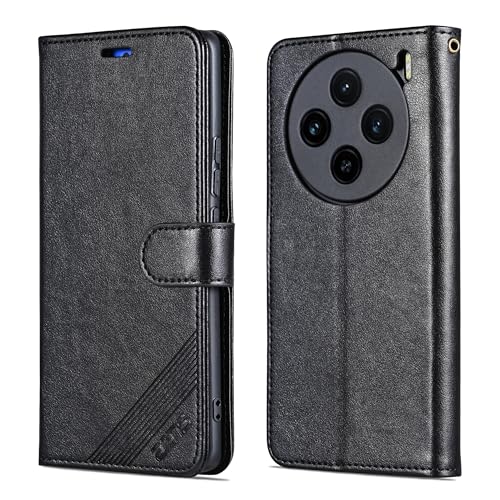 TIANDAFEIJIUB Do Vivo X100 (5G) portfel styl etui na telefon z klapką skórzane etui na telefon odporne na wstrząsy etui na telefon do Vivo X100 (5G) etui na telefon (czarny)