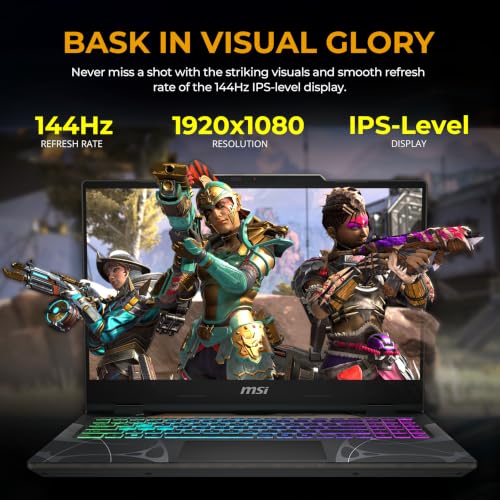 Image of msi Cyborg A15 AI 15.6 inch FHD 144Hz Gaming Laptop, AMD Ryzen 9 270, NVIDIA GeForce RTX 5060, 64GB DDR5, 5TB Storage(4TB SSD&1TB Docking Station Set), 4-Zone RGB Keyboard, Wi-Fi 6E, Win 11 Home, Black