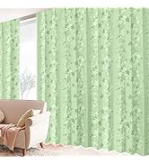 [カーテンくれない] 一級遮光 花柄 カーテン 和室にもぴったり 形態安定加工 「花の小径」 (和室 リビング 寝室 に) 全140サイズ サイズ：(幅)100×(丈)135cm×2枚入 色：エ...