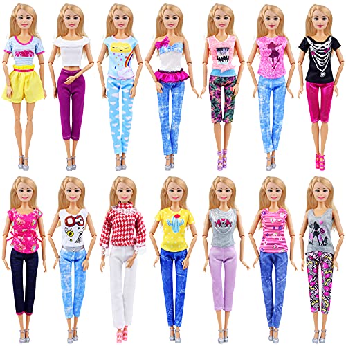 ZITA ELEMENT 10PCS Puppen Kleider Kleidung Mode Freizeitkleider für 11,5 Zoll Puppen Handgefertigte Puppenkleidung… – Bild 4
