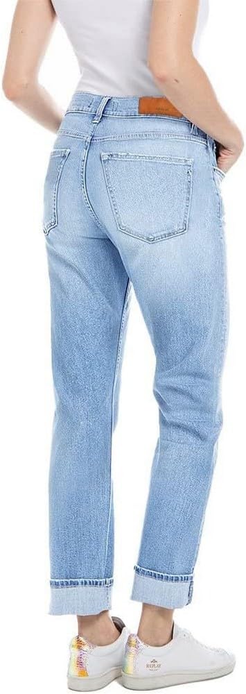 Replay Damen Jeans Maijke Straight-Fit Bio, Light Blue 010 (Blau), 25W / 28L