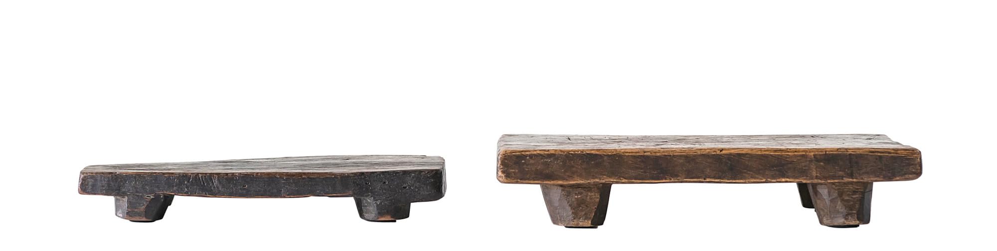 Creative Co-Op Found Decorative Wood Pedestal (Each one Will Vary), Brown