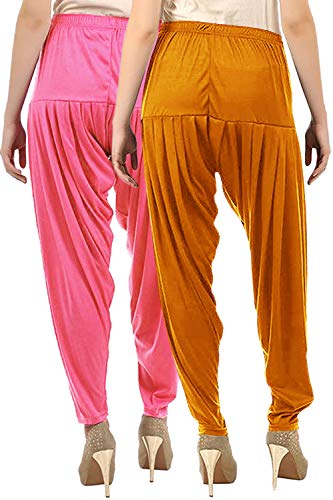 Image of Buy That Trendz Womens Patiala Pants Combo Pack of 2 Viscose Dhoti Patiyala Salwar Harem Bottoms Pants