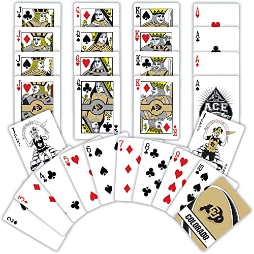 Image of MasterPieces Family Games - NCAA Colorado Buffaloes Playing Cards - Officially Licensed Playing Card Deck for Adults, Kids, and Family