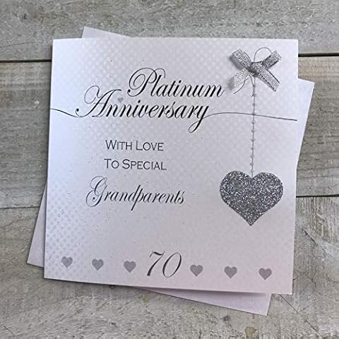 70th Anniversary Platinum Card for Special Grandparents - - by WHITE COTTON CARDS LLA70-GP Cover