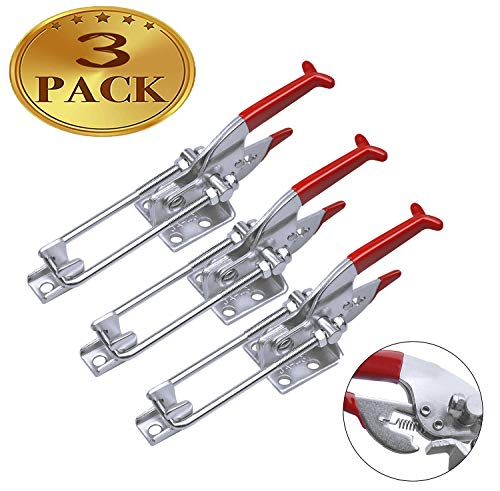 3-Pack 2000lbs Capacity Heavy Duty Toggle Clamps Adjustable Latch U Bolt Self-lock Toggle