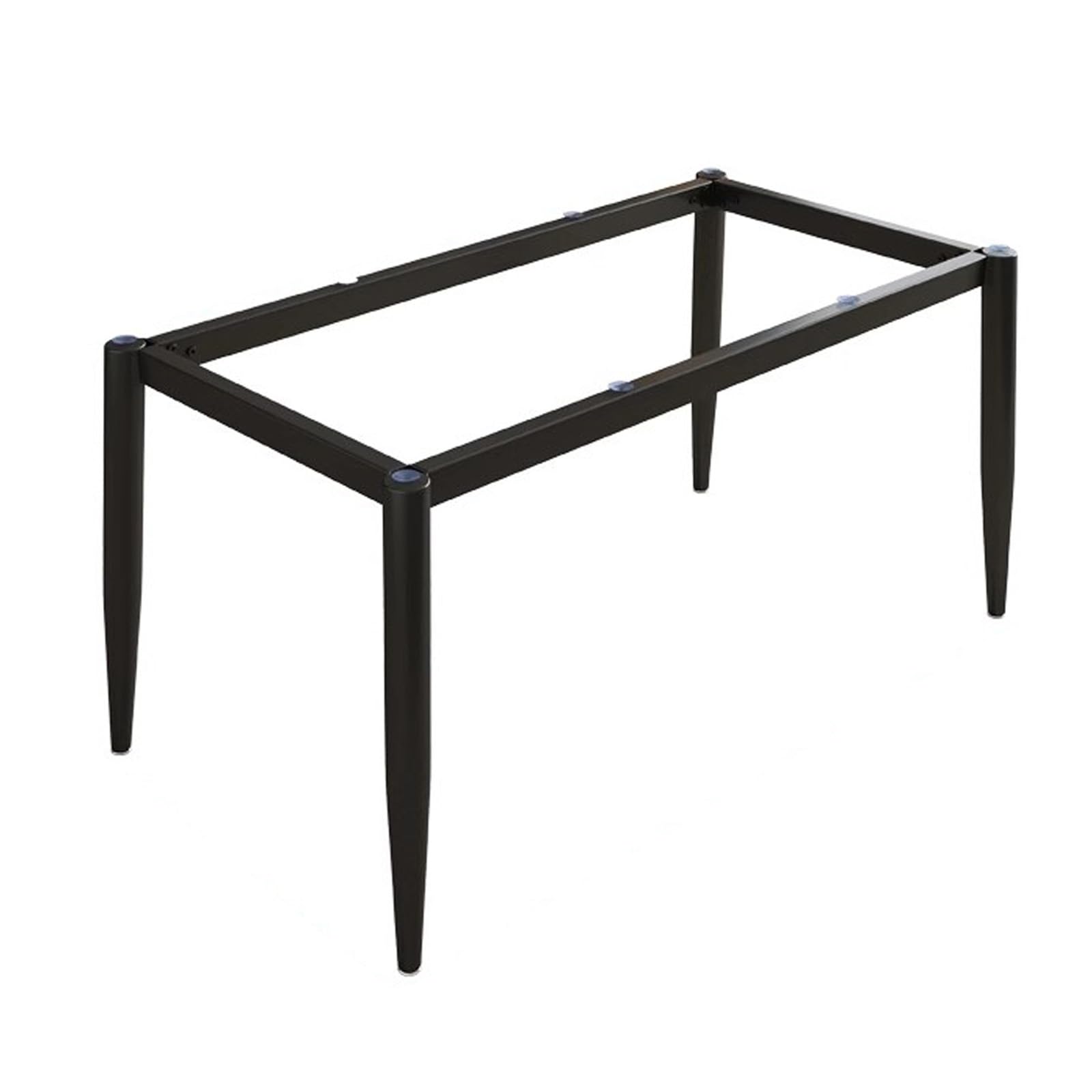 Nowoczesny zestaw metalowych nóg stołowych do mebli, kuchni, stołu jadalnego, podstawa do marmurowego szkła lub drewnianej przyssawki + śruba w zestawie (147 cm x 56 cm x 72 cm czarny)