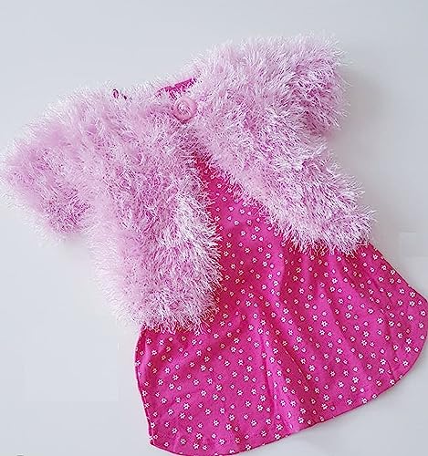 Image of Eyelash Fun Fur Yarn Premium 100% Polyester 164 Yds (150 Mt), 3.53 Oz (100 Gr) Colorful Crochet Yarn Dıy Hand Knitting. (Pink, 3 Skein)