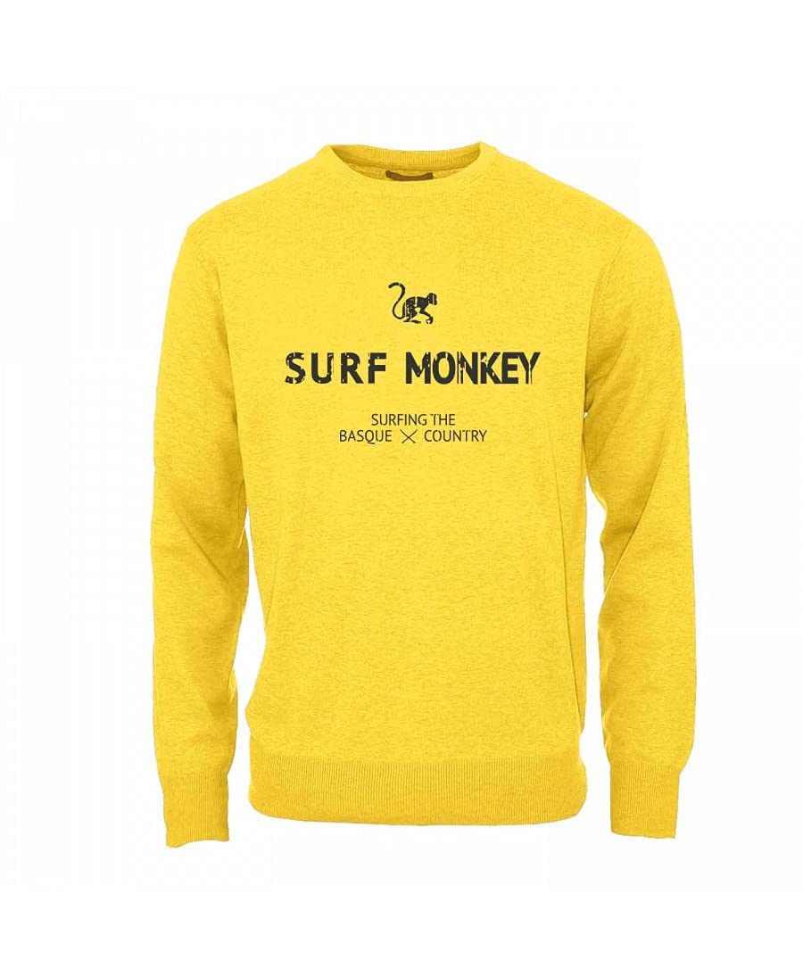 SURF MONKEY Sudadera clásica de Cuello Redondo para Hombre/Mujer - Sudadera Algodón Orgánico Surf Monkey