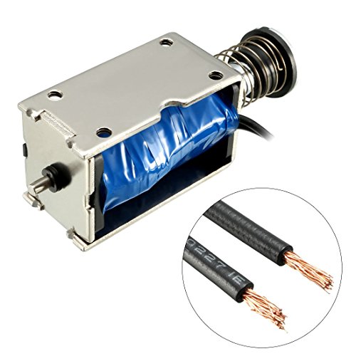 Image of uxcell 12VDC 45N 10mm Stroke Pull Push Solenoid Electromagnet Open Frame Type Linear Motion JF-Z05