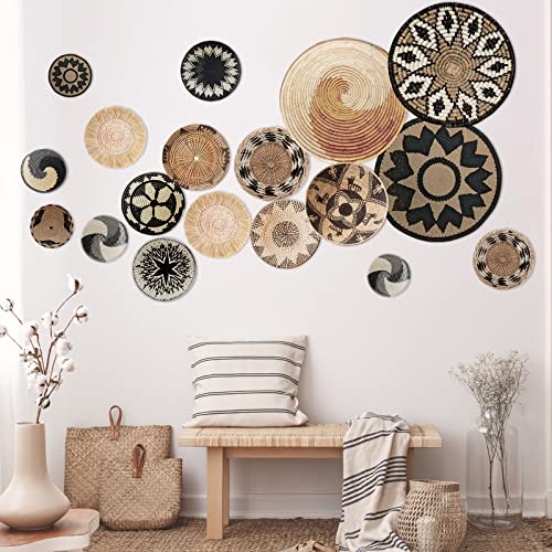 Glenmal 18 Pcs Boho Basket Wall Decals Round Wall...