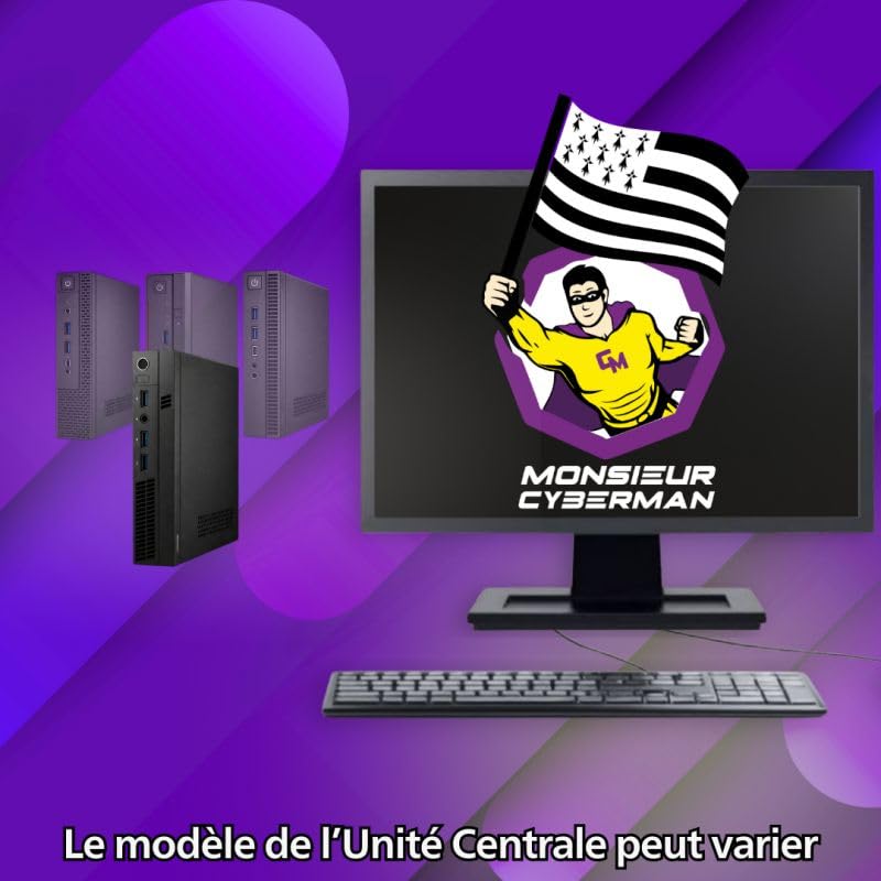 PC Ultra Mini Intel Core i5 Windows 11 Pro SSD 500Go RAM 16Go Wi-Fi Écran 22'' Ordinateur Bureau Compact Reconditionné