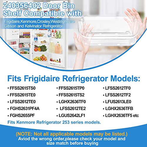[2 Pack] Upgraded 240356402 Refrigerator Door Bin Replacement,Compatible With Frigidaire Refrigerator Door Shelf Parts Ffss2615Ts0 Lfss2612Tf0 Lfss2612Te0 Ap2549958 Fghs2631Pf4A Door Shelf Shelves #TOP5