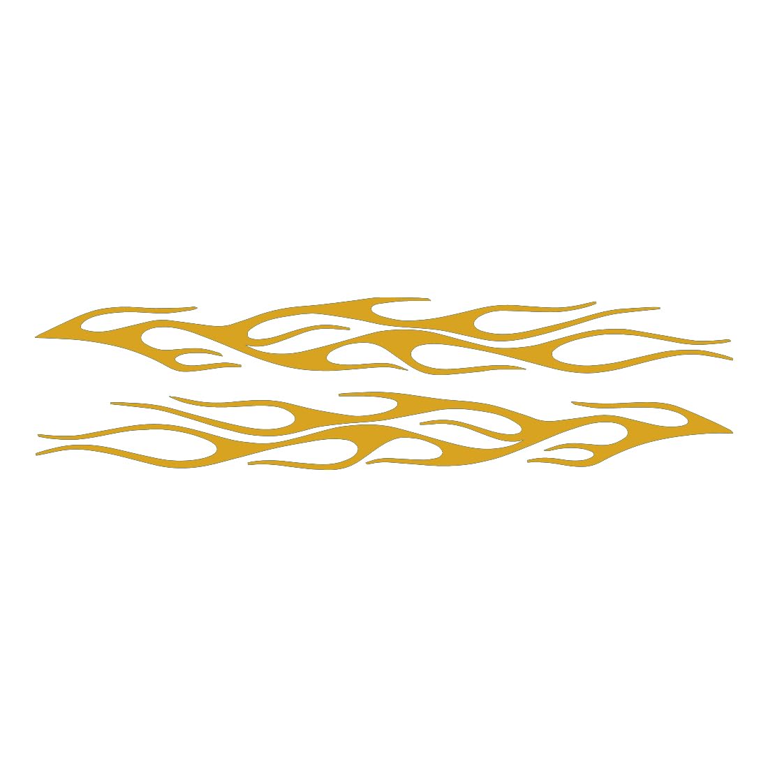 Flame Stripe Racing 4 (Metallic Gold) (Set of 2) Premium Waterproof Vinyl Decal Stickers for Laptop Phone Accessory Helmet Car Window Bumper Mug Tuber Cup Door Wall Decoration