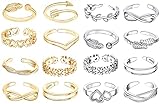 GreatMH 24PCS Toe Rings for Women Adjustable Toe Rings Women