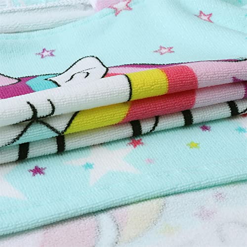 Athaelay Unicorn Hooded Beach Towel For !-5 Years Old Girls, Kids/Children Pool And Bath Poncho Towel With Portable Drawstring Bag (Magic Unicorn) #TOP6