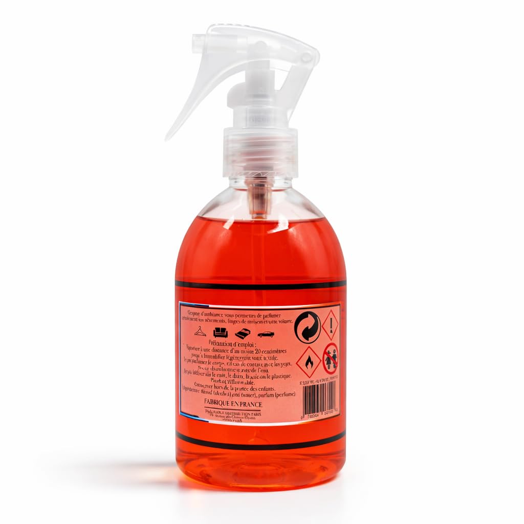 Bakara Spray Textile et Désodorisant d'Intérieur, Collection Intense, Parfum Ambré Épicé, 250 ml, pour Maison, Rideaux et Canapés
