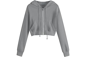 Ceboyel Zip Up Hoodies for Teen Girls Under 10 Dollars - Cropped...