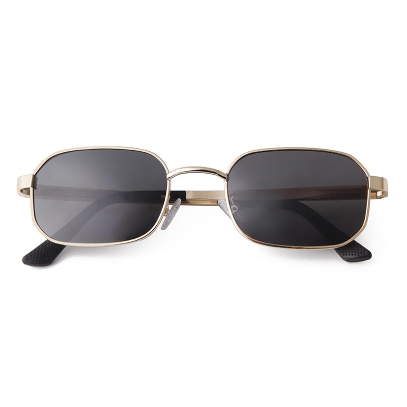 Okulary przeciwsłoneczne Retro Narrow Polarized Rectangle z lat 90. Vintage Trendy Small Frame Tinted Sunnies Square Hip Hop Sun Glasses