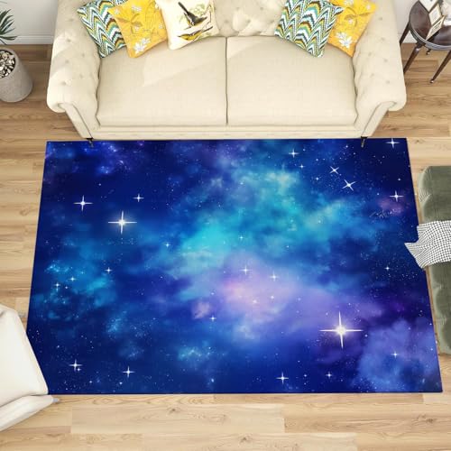 Alfombras infantiles para sala de estar con estrellas simples y base antideslizante 3
