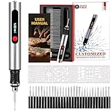 【Kit Professionnel pour Stimuler Votre Créativité】 : Le kit comprend 30 forets diamantés à haute teneur en carbone, 3 forets professionnels, 10 pochoirs de gravure et un guide d'utilisation gratuit, vous permettant de réaliser facilement des gravures fines et des créations personnalisées, quel que soit votre niveau, du débutant à l'expert.