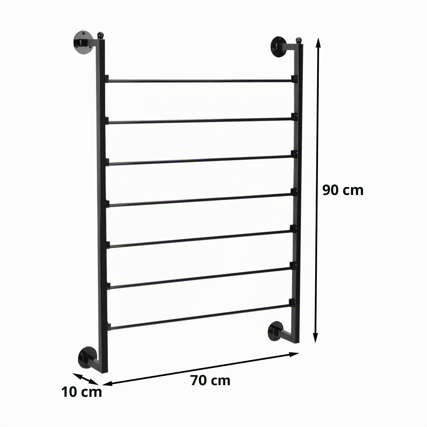 ikare Band-Aufbewahrungs-Organizer, Wandmontage, Geschenkpapierregal, 7-stöckige Metallbandaufbewahrung für Bastelzimmer, Blumenladen, Weihnachtsgeschenkpapier