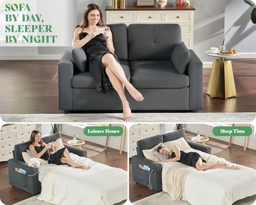 Amerlife Pull Out Sofa Bed, Sleeper Sofa With Usb/Type-C Charging Port thumb #4