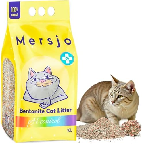 PH Control Bentonite Litter 10L - Natural Cat Litter with pH Indi...