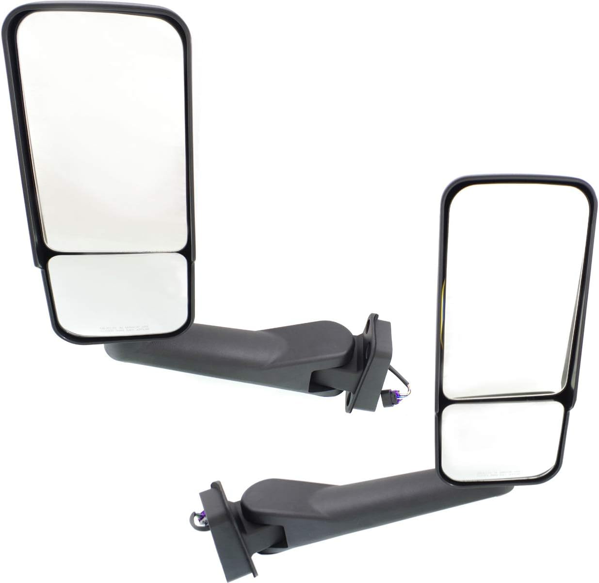 Kool Vue Driver & Passenger Side Truck Mirrors Power Heated For Chevrolet C4500 Kodiak, GMC C4500 Topkick 2003-2009 With Signal Light, Paintable