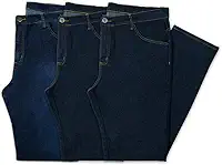 Kit 3 Calças Jeans Plus Size Masculinas Tradicionais Almix