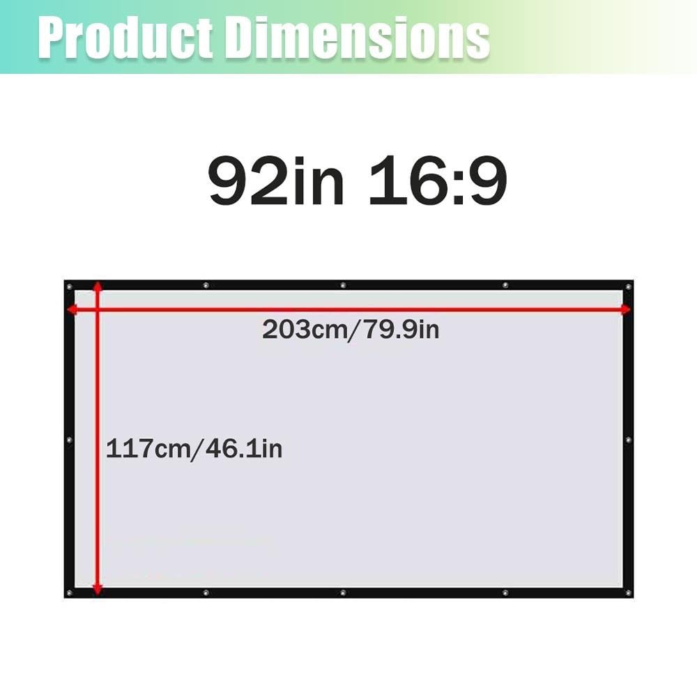 Leinwand Beamer Tragbare 100 Zoll, 16:9 Doppelseitige Projektion Faltbar