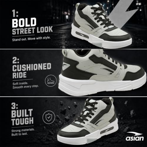 Image of ASIAN Men's MEXICO-11 Casual Sneaker Shoes with Synthetic Upper Lightweight Comfortable Mid Top Sneaker Shoes for Men's & Boy's