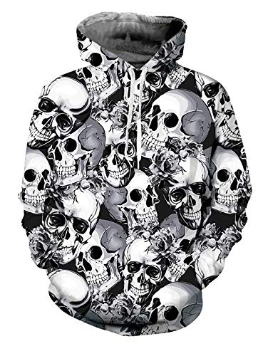 Spreadhoodie Sudaderas Primavera con Capucha Estampado 3D Impresión de DJ para Hombre Mujer L