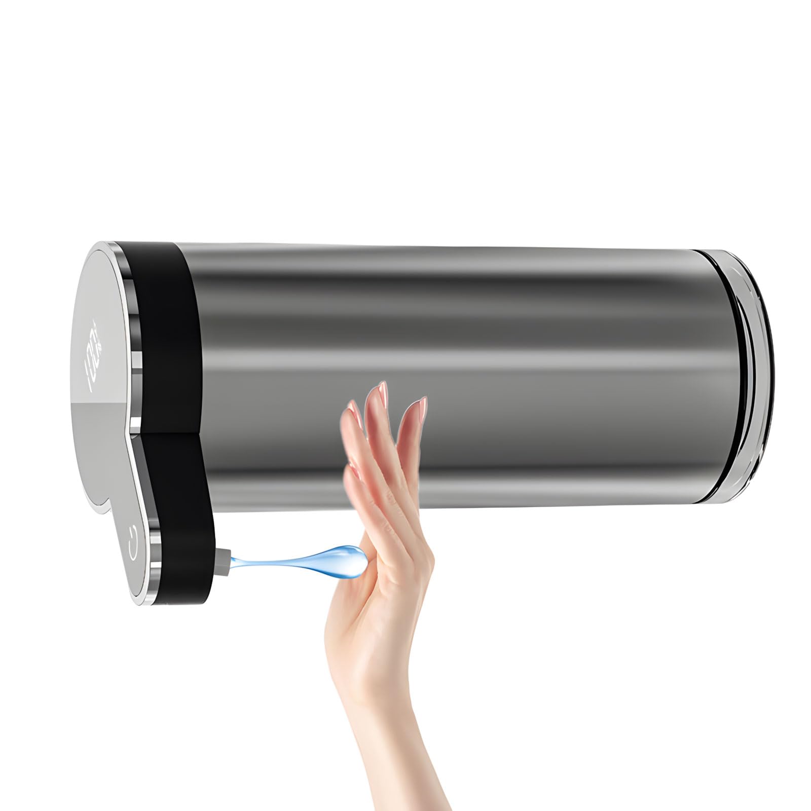 Elnwnnkc Black Motion Activated Soap Dispenser 1200Mah Battery Powered Ipx5 Waterproof For Home Commercial Spaces Easy Use Soap Dispenser