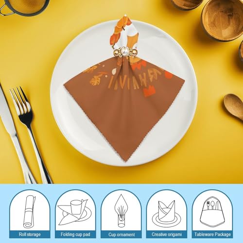 Servilletas de Tela para Día de Acción de Gracias 4 Piezas miniatura 7