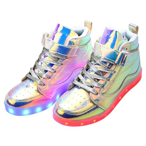 Image of Light Up Shoes Men Women LED Shoes USB Charging Adult High Top LED Sneakers Glow in The Dark Footwear for Dancing Party Festivals Festivals
