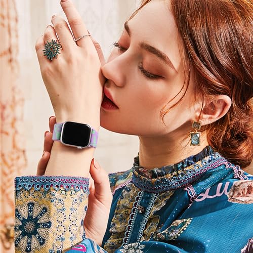 Image of DaQin 3 Pack Stretchy Solo Loop Compatible with Apple Watch Bands Men Women